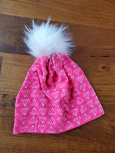 Load image into Gallery viewer, Pink Diamonds Stretch Knit Pom Pom Hat
