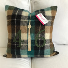 Load image into Gallery viewer, Brown &amp; Green Plaid 416 Pillow
